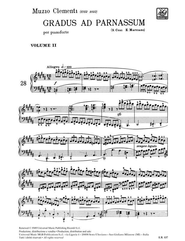 Gradus Ad Parnassum. Volume II - Per Pianoforte - pro klavír